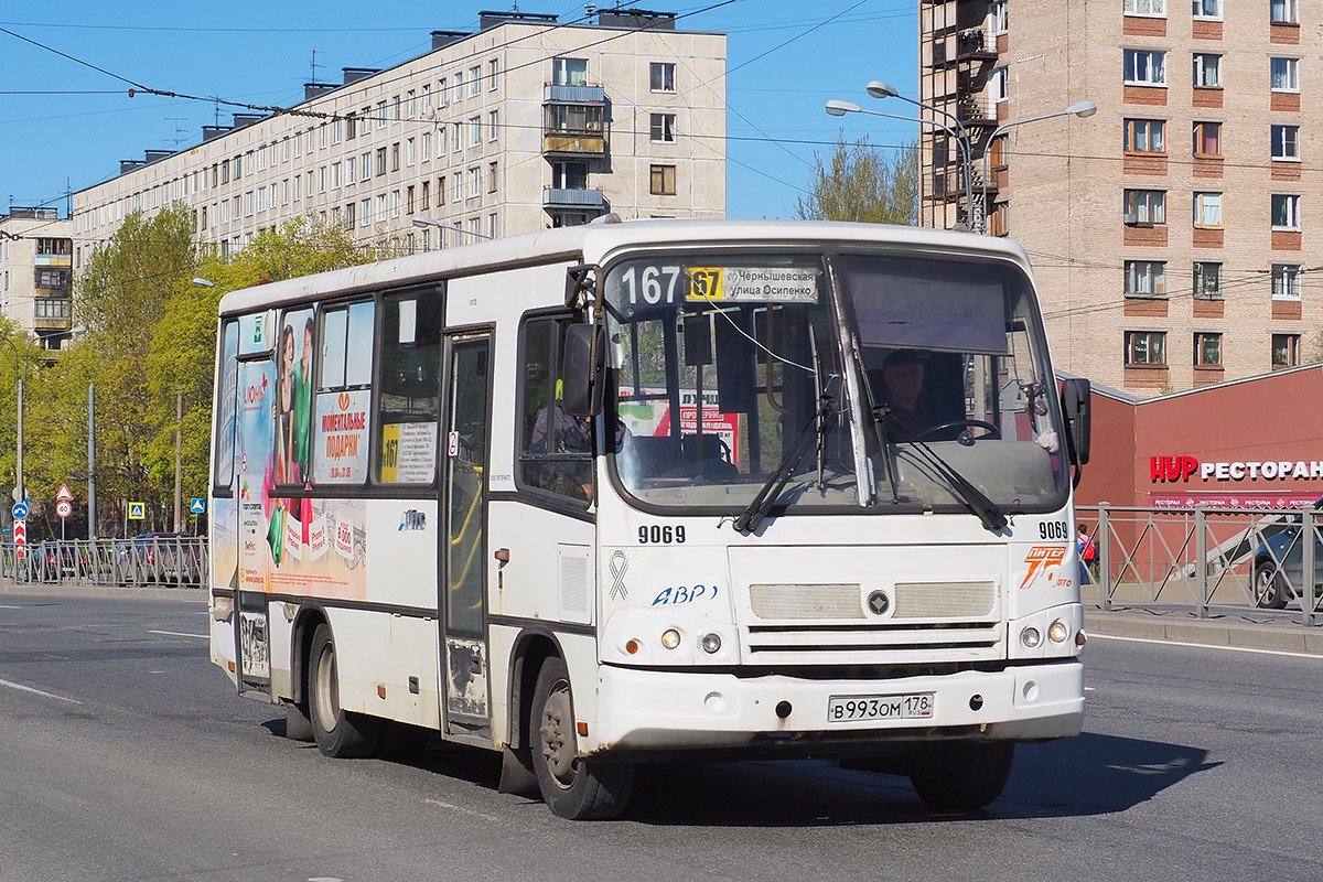 Санкт-Петербург, ПАЗ-320402-05 № 9069