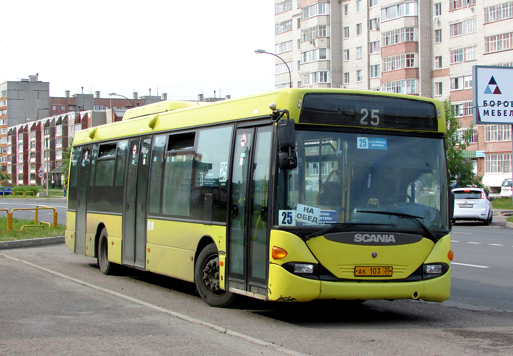 Вологодская область, Scania OmniLink I (Скания-Питер) № АК 103 35