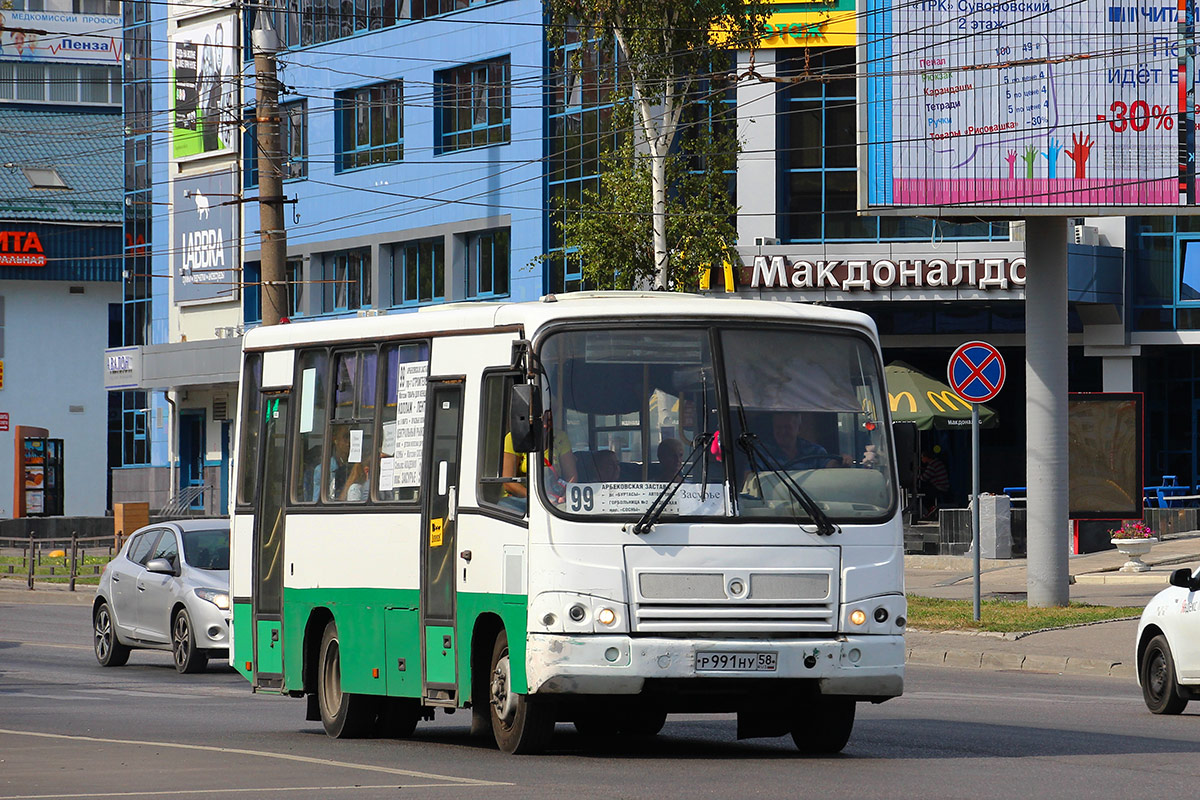 Пензенская область, ПАЗ-320402-03 № Р 991 НУ 58