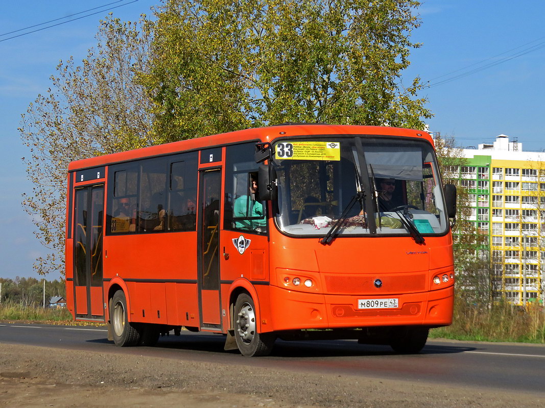 Kirov region, PAZ-320414-04 "Vektor" (1-2) Nr. М 809 РЕ 43