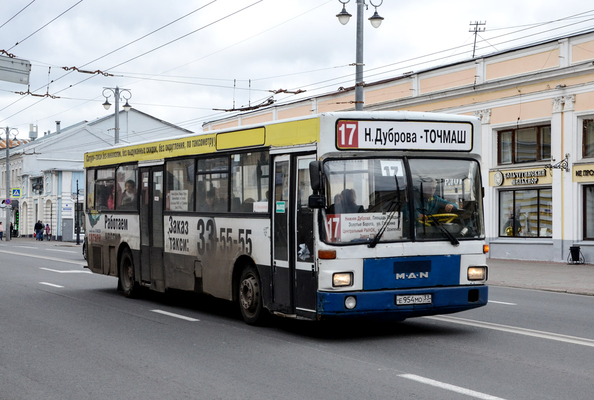 Владимирская область, MAN 791 SL202 № Е 954 МО 33