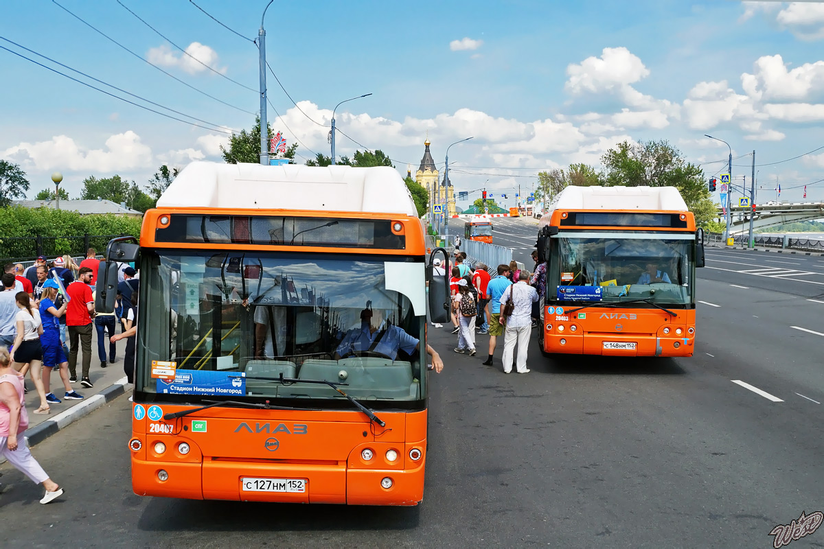 Нижегородская область, ЛиАЗ-5292.67 (CNG) № 20407; Нижегородская область, ЛиАЗ-5292.67 (CNG) № 20403; Нижегородская область — Разные фотографии