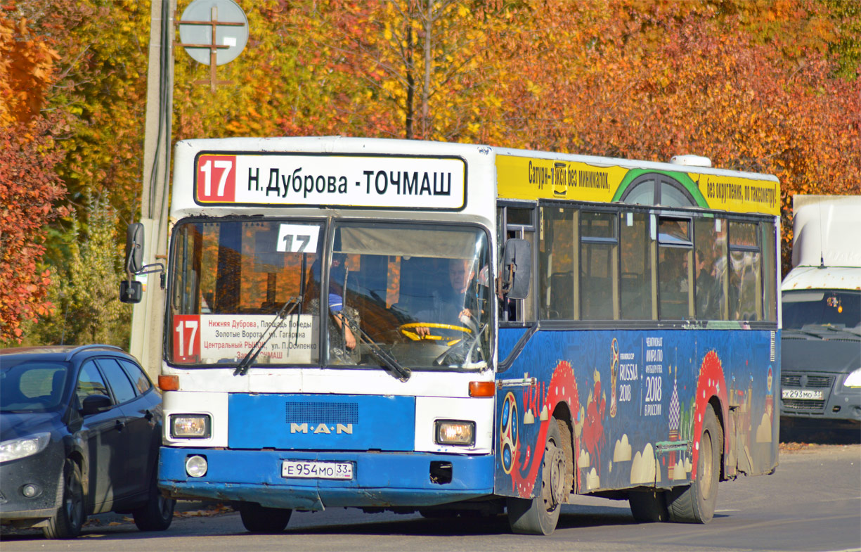 Владимирская область, MAN 791 SL202 № Е 954 МО 33