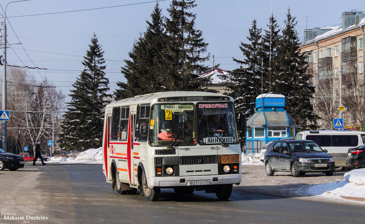 Томская область, ПАЗ-32051-110 № В 234 ВО 70