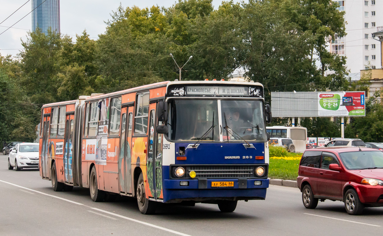 Свердловская область, Ikarus 283.10 № 1691