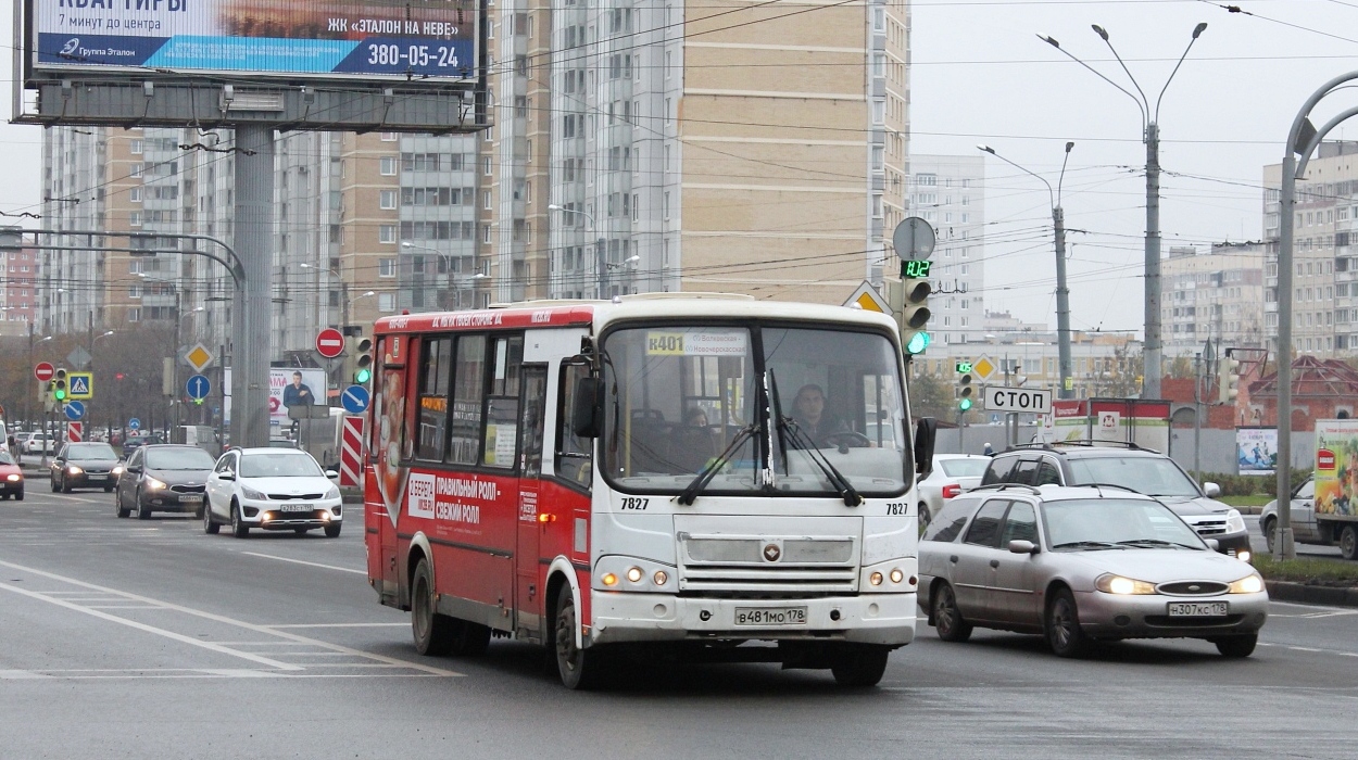 Санкт-Петербург, ПАЗ-320412-05 № 7827