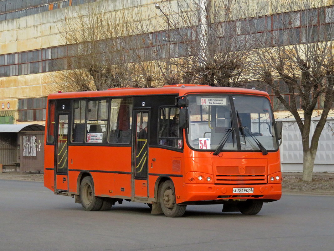 Кировская область, ПАЗ-320402-05 № А 721 РК 43