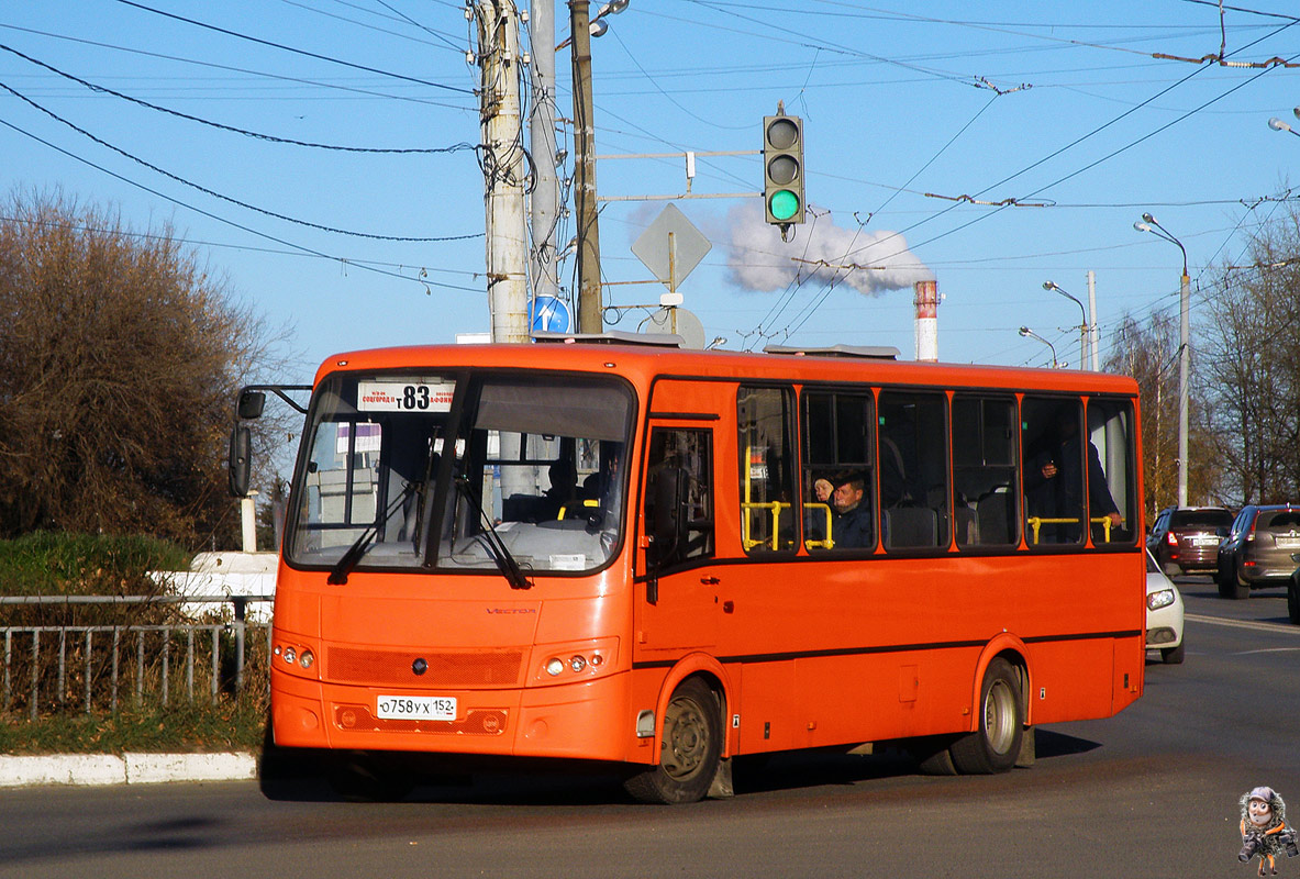 Nizhegorodskaya region, PAZ-320414-05 "Vektor" Nr. О 758 УХ 152