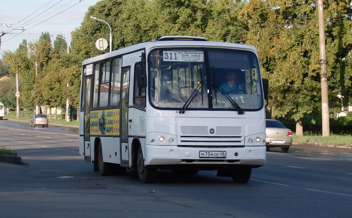 Липецкая область, ПАЗ-320402-05 № М 754 ОЕ 48