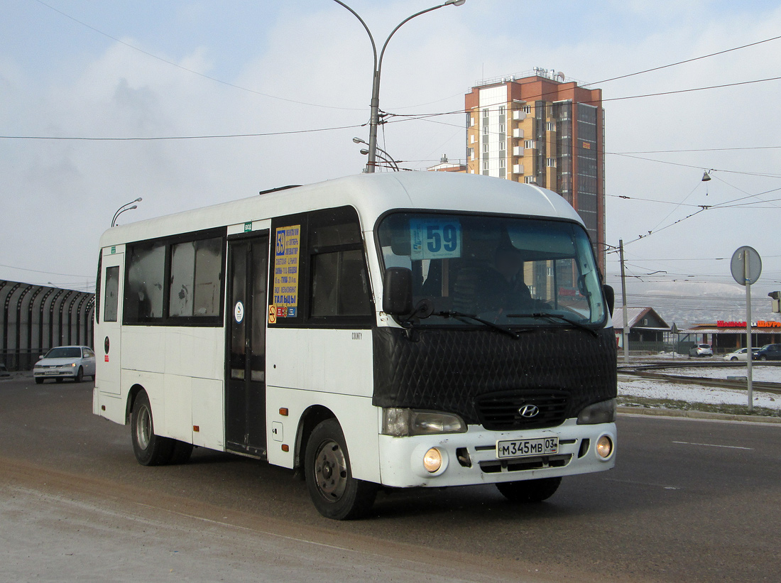 Бурятия, Hyundai County LWB (ТагАЗ) № М 345 МВ 03 — Фото — Автобусный  транспорт