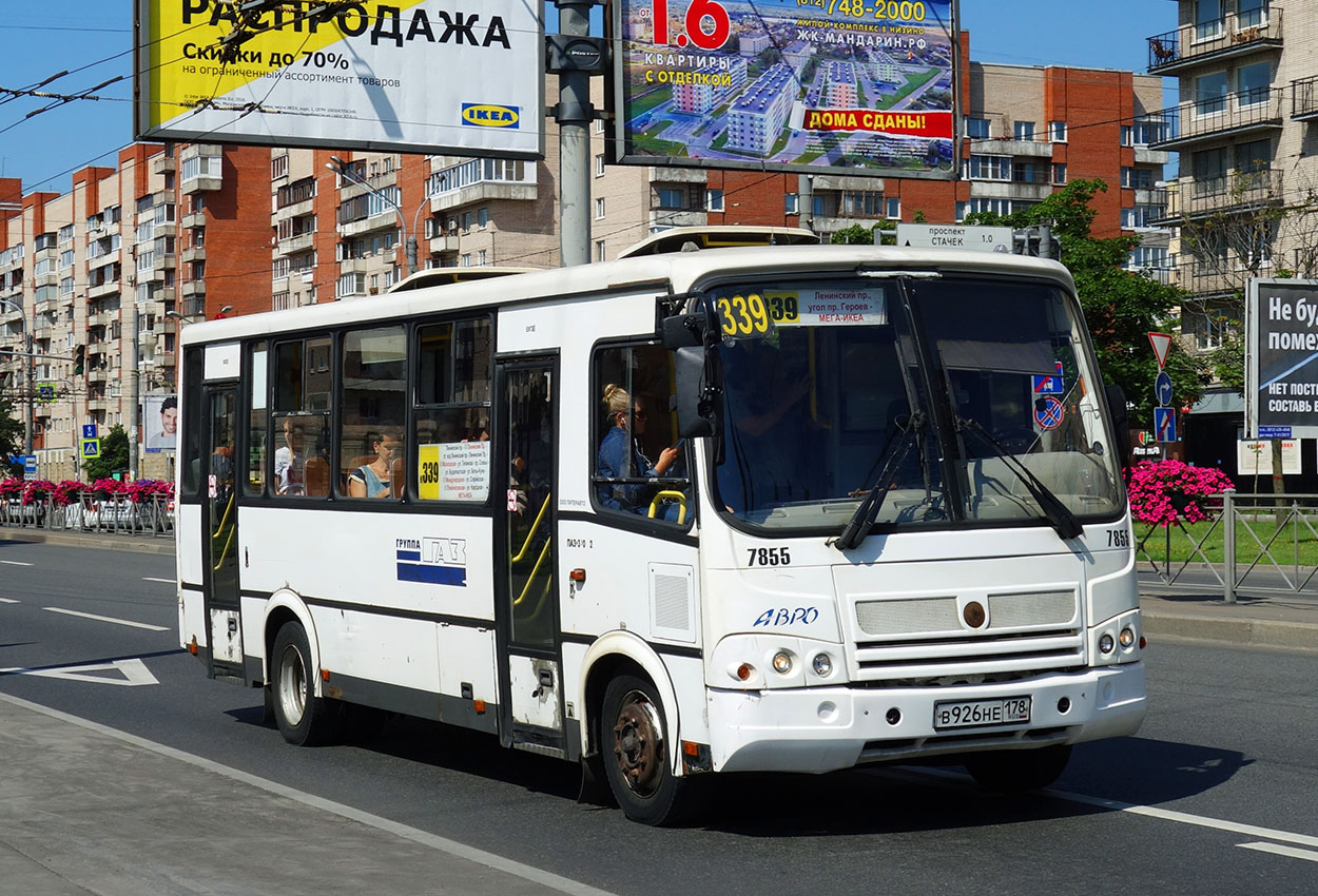 Санкт-Петербург, ПАЗ-320412-05 № 7855