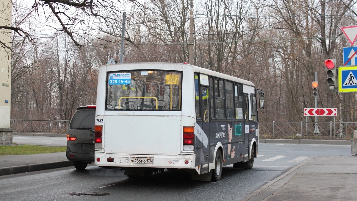 Санкт-Петербург, ПАЗ-320412-05 № 7832