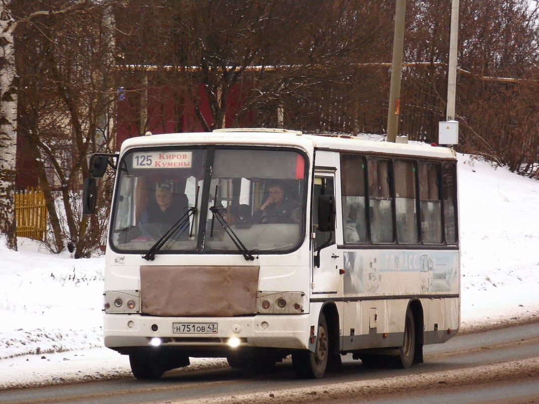 Кировская область, ПАЗ-320402-05 № Н 751 ОВ 43