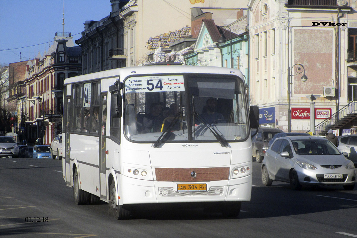 Приморский край, ПАЗ-320412-04 "Вектор" № АВ 304 25