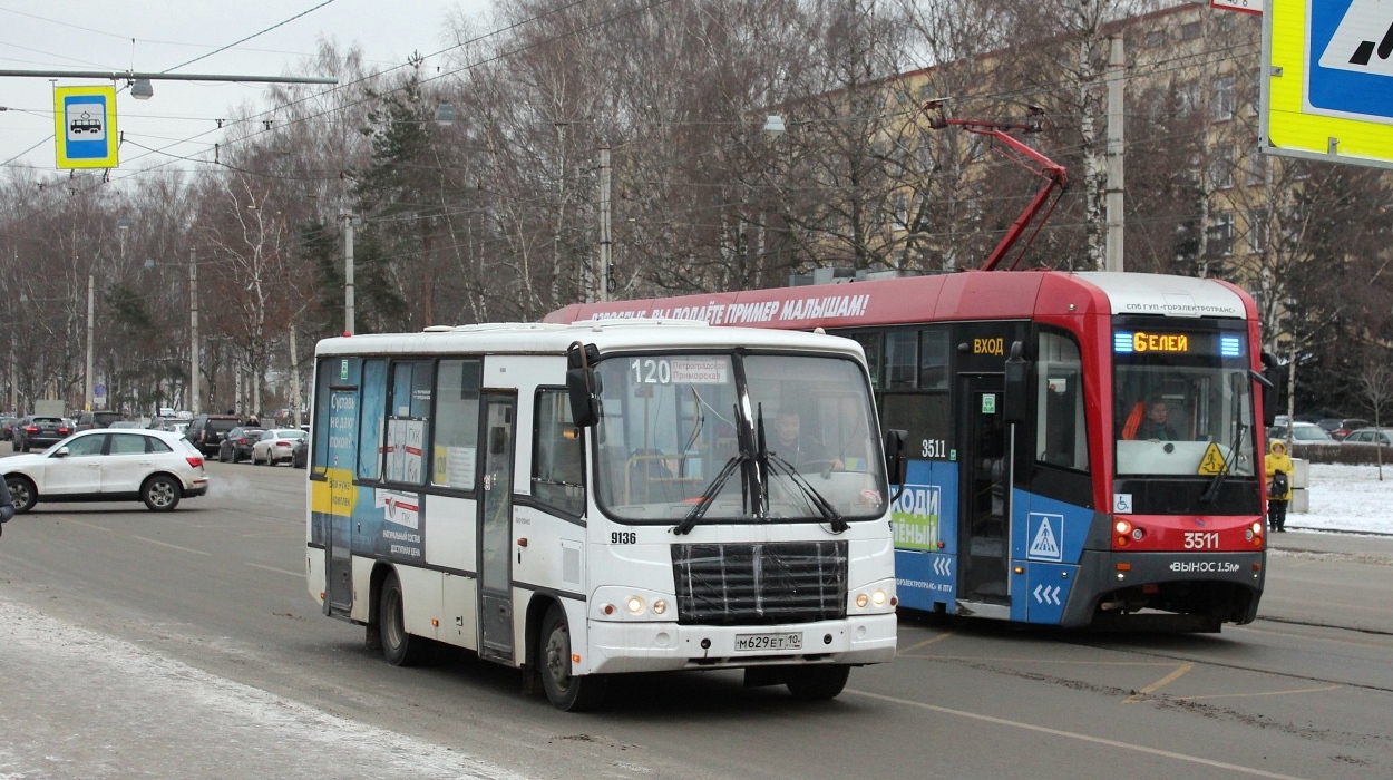 Санкт-Петербург, ПАЗ-320402-05 № 9136