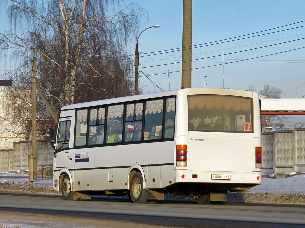 Кировская область, ПАЗ-320412-05 № Х 008 ОХ 43