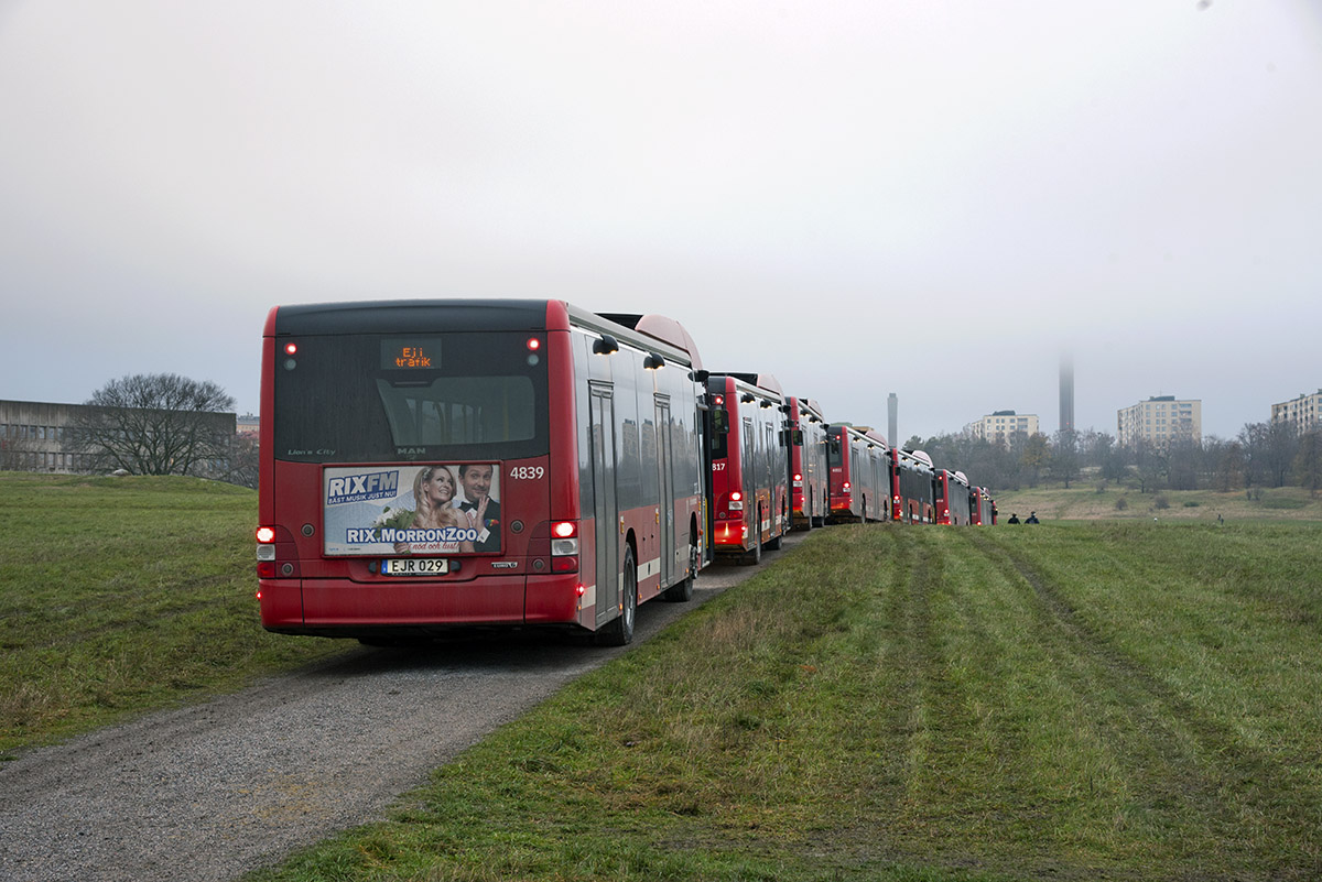 Швеция, MAN A37 Lion's City Hybrid NL253 № 4839; Швеция — Временное размещение автобусов в Ladugårdsgärdet