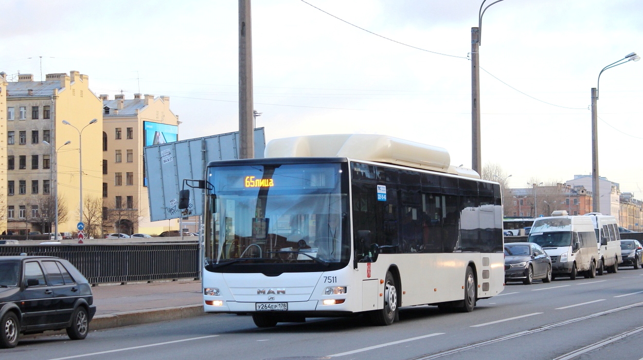 Санкт-Петербург, MAN A21 Lion's City NL313 CNG № 7511