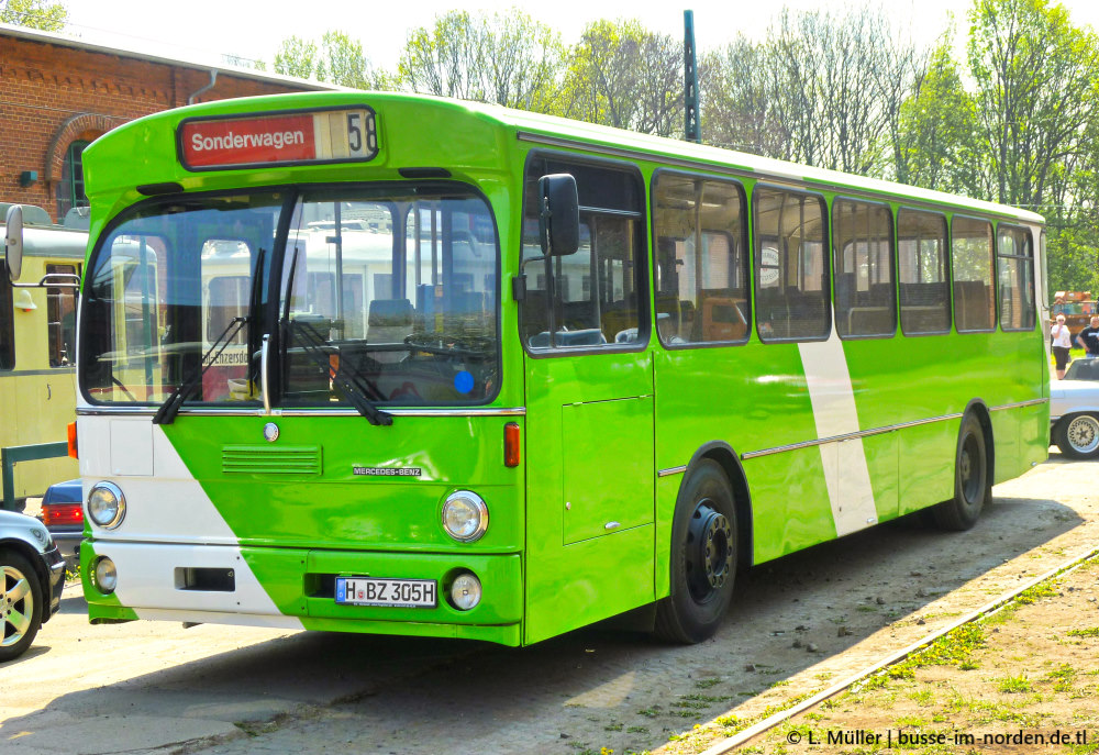 Lower Saxony, Mercedes-Benz O305 Nr. H-BZ 305H; Lower Saxony — Bustreffen Wehmingen Hannoversches Straßenbahnmuseum 05.05.2013