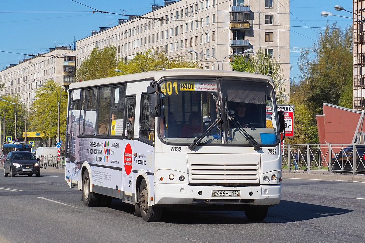 Санкт-Петербург, ПАЗ-320412-05 № 7832