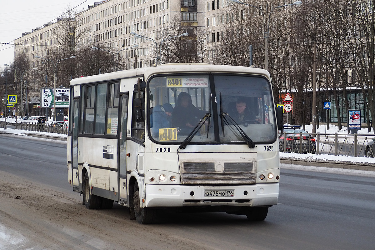 Санкт-Петербург, ПАЗ-320412-05 № 7826