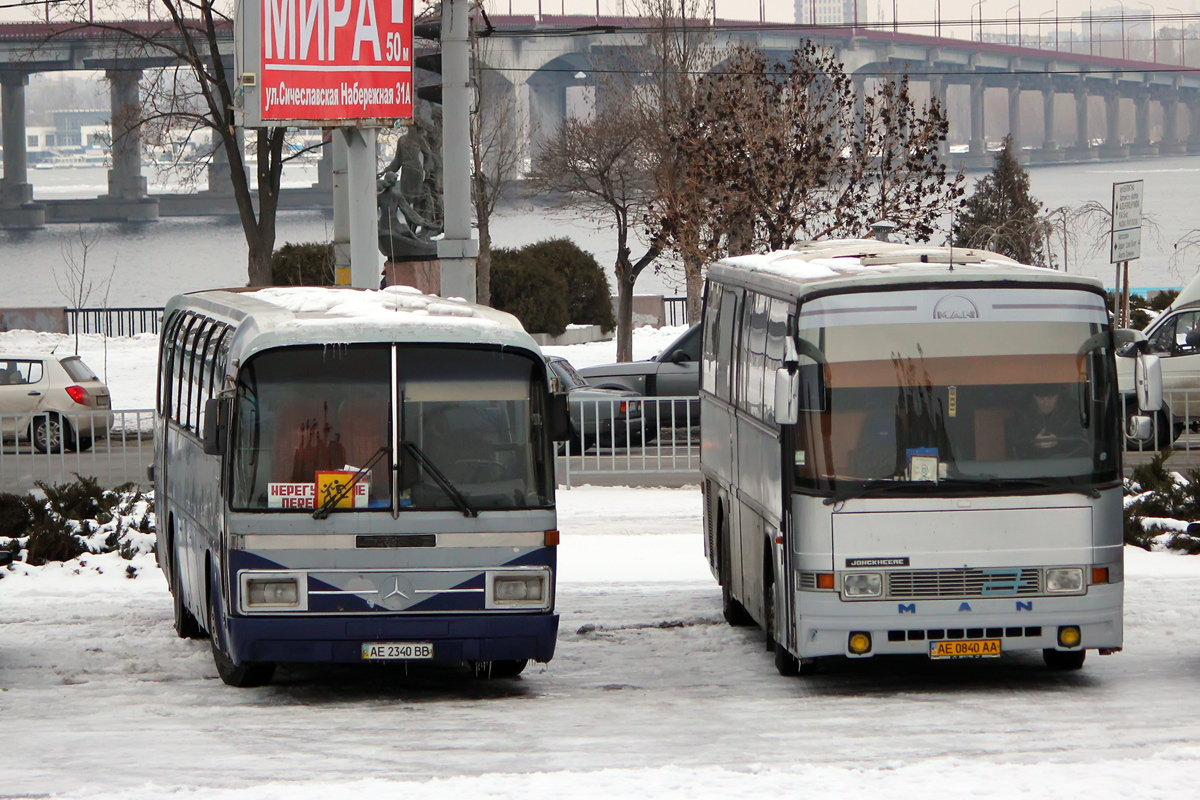 Днепропетровская область, Mercedes-Benz O303-14RHP № AE 2340 BB; Днепропетровская область, Jonckheere Jubilee P35 № AE 0840 AA