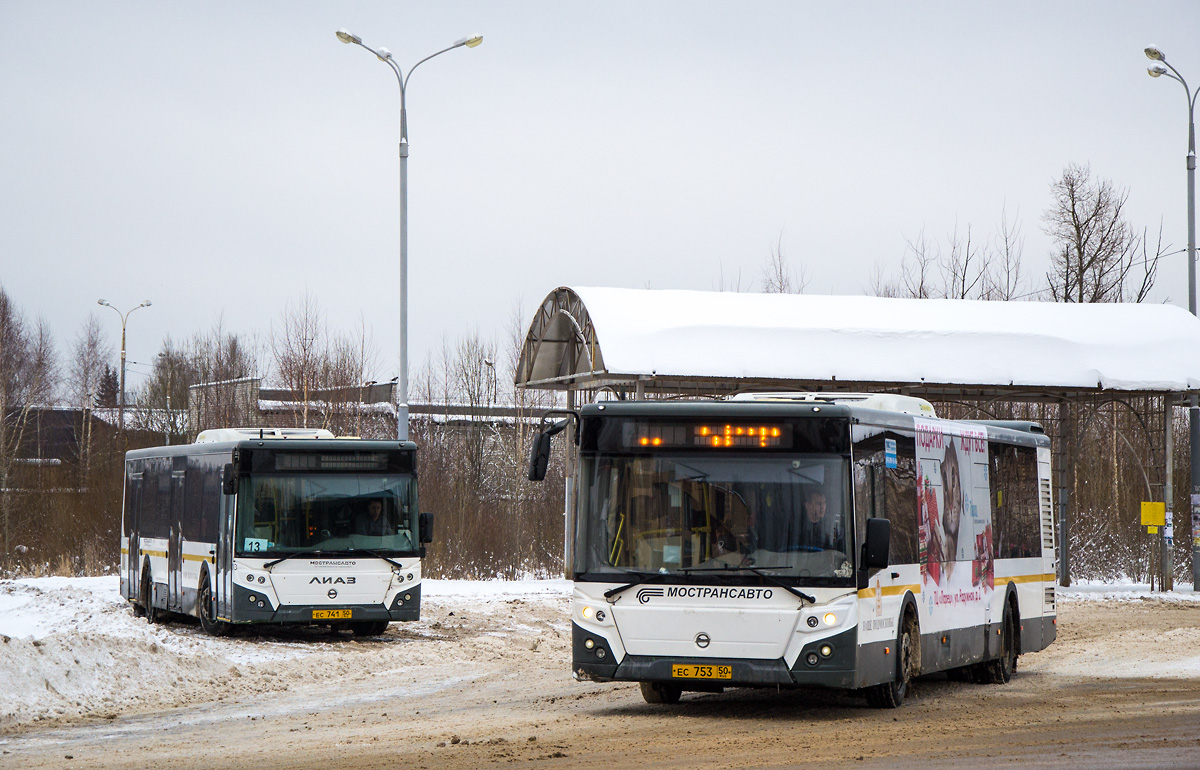 Maskvos sritis, LiAZ-5292.22 (2-2-2) Nr. ЕС 741 50; Maskvos sritis, LiAZ-5292.22 (2-2-2) Nr. 095097