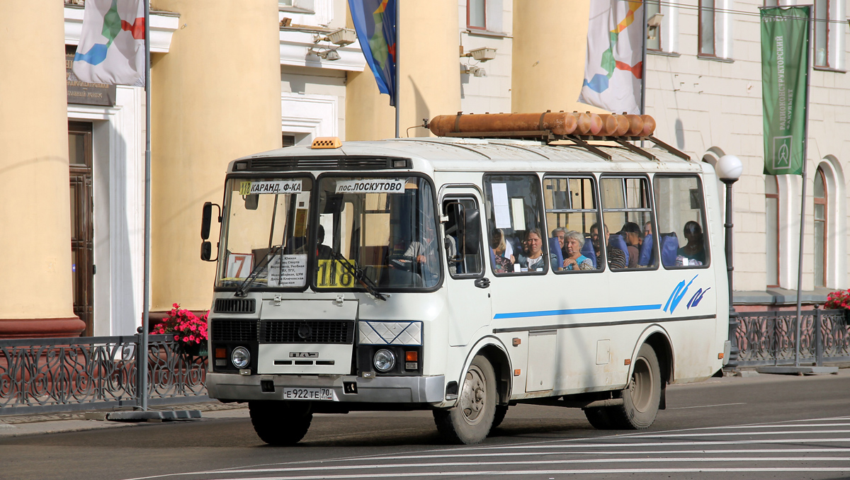 Томская область, ПАЗ-32053 № Е 922 ТЕ 70