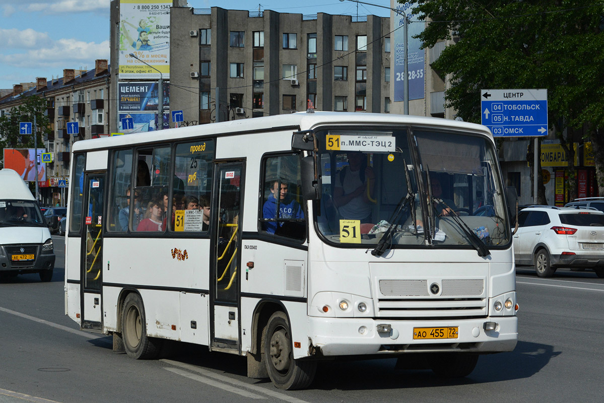 Тюменская область, ПАЗ-320402-05 № АО 455 72