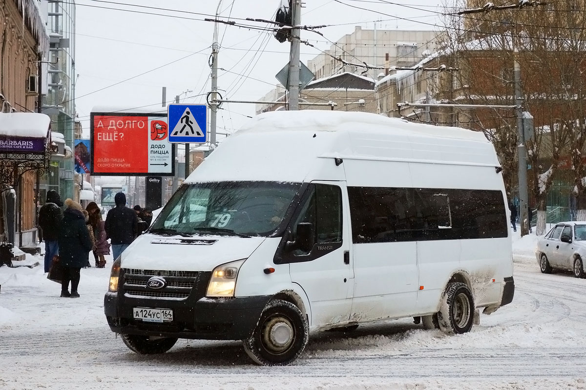 Саратовская область, Нижегородец-222709 (Ford Transit) № А 124 УС 164 —  Фото — Автобусный транспорт