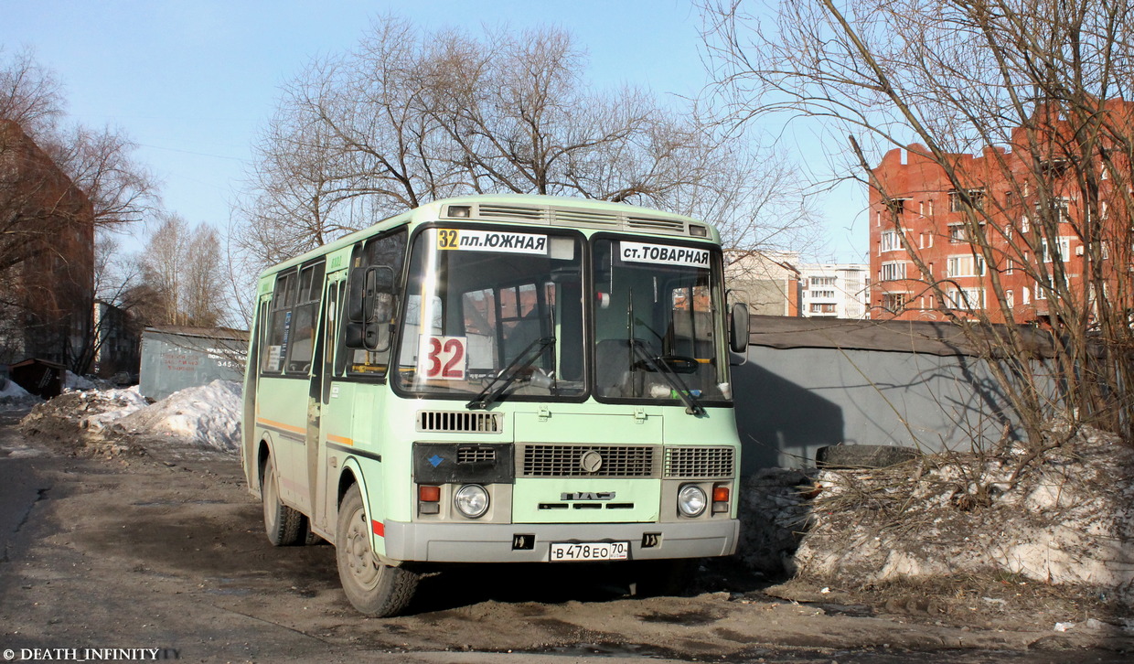 Томская область, ПАЗ-32053 № В 478 ЕО 70