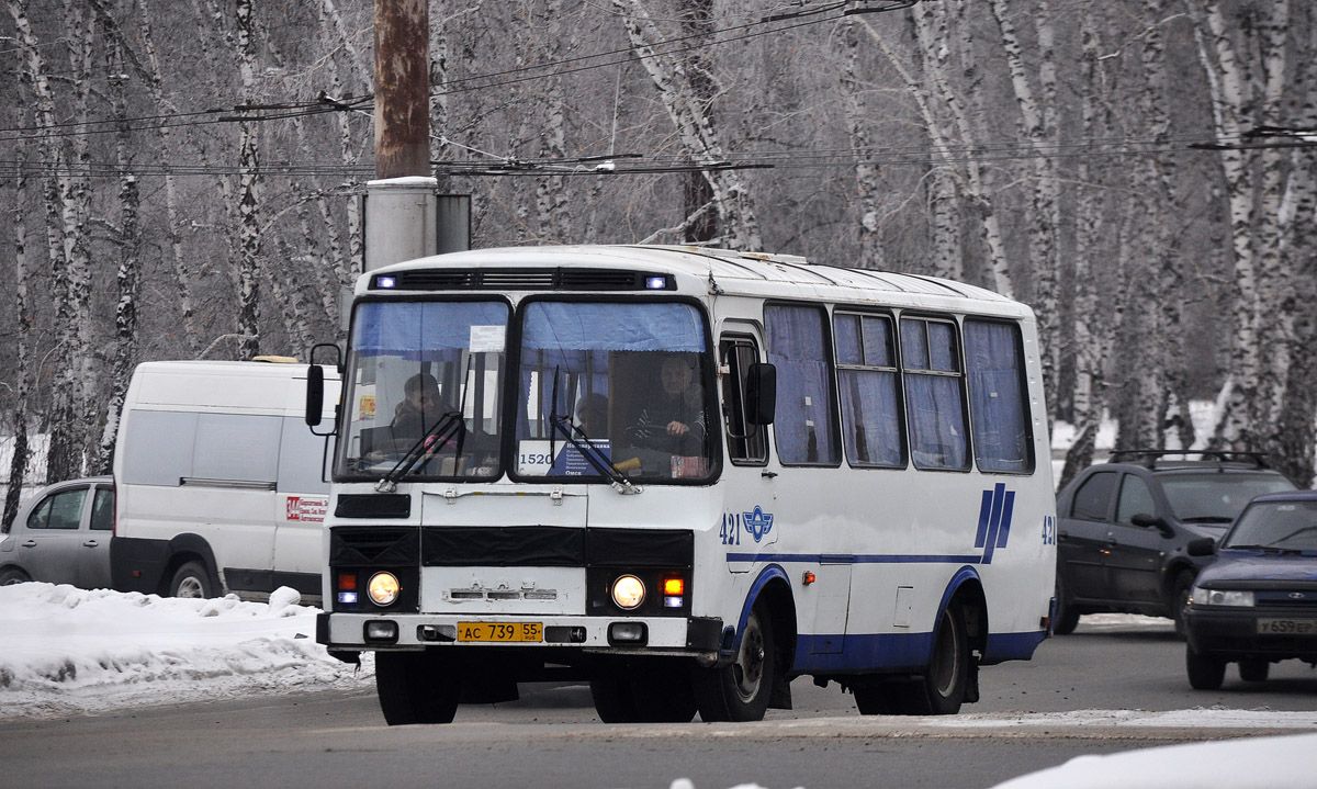 Омская область, ПАЗ-32053 № 421