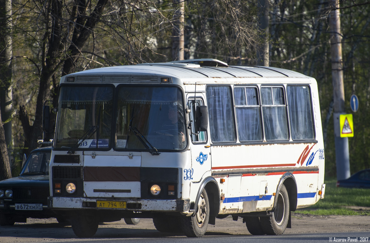 Омская область, ПАЗ-32054 № 332