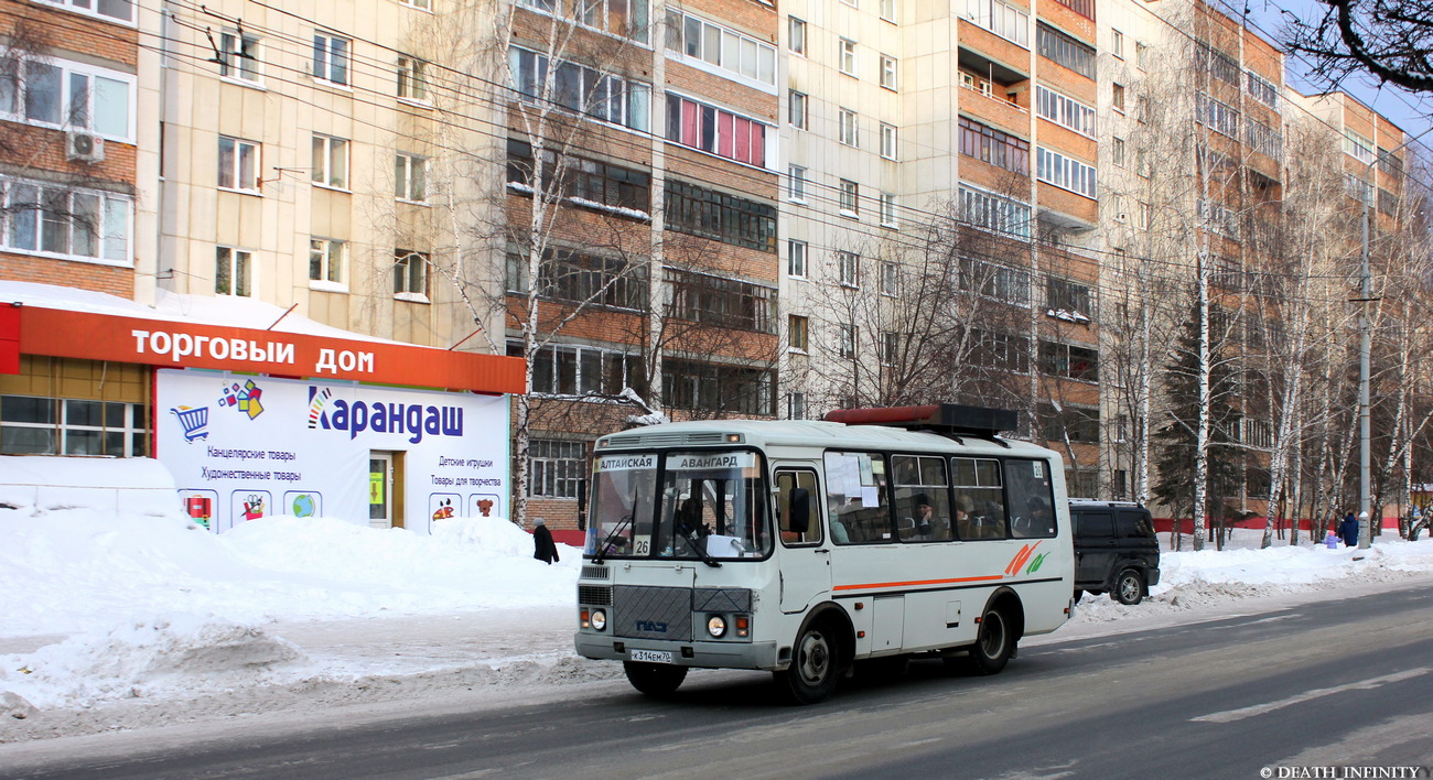 Томская область, ПАЗ-32054 № К 314 ЕМ 70