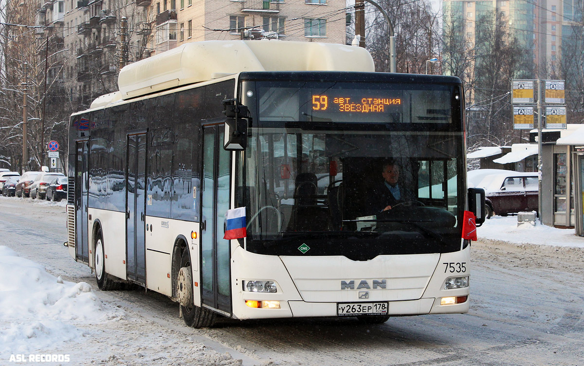 Санкт-Петербург, MAN A21 Lion's City NL313 CNG № 7535