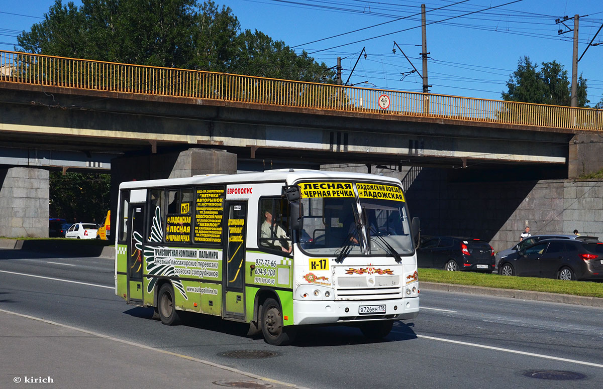 Санкт-Петербург, ПАЗ-320402-03 № В 726 ВН 178