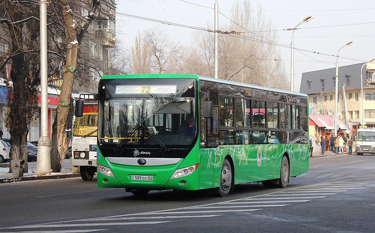 Алматы, Yutong ZK6118HGA № 589 DS 02