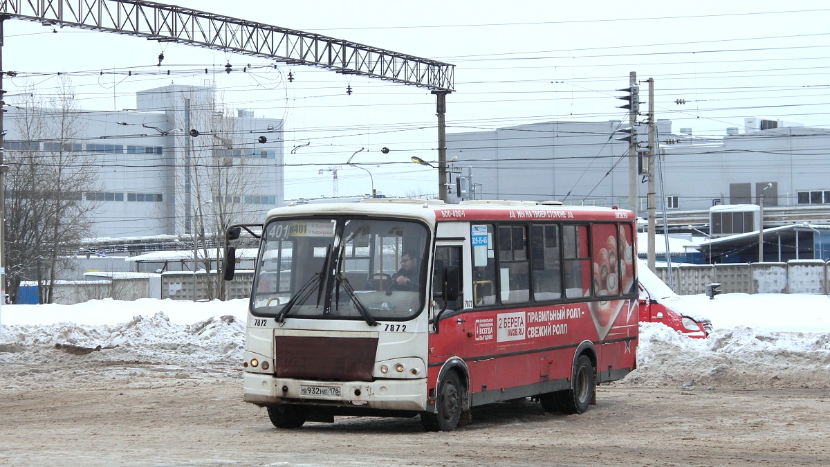 Санкт-Петербург, ПАЗ-320412-05 № 7872