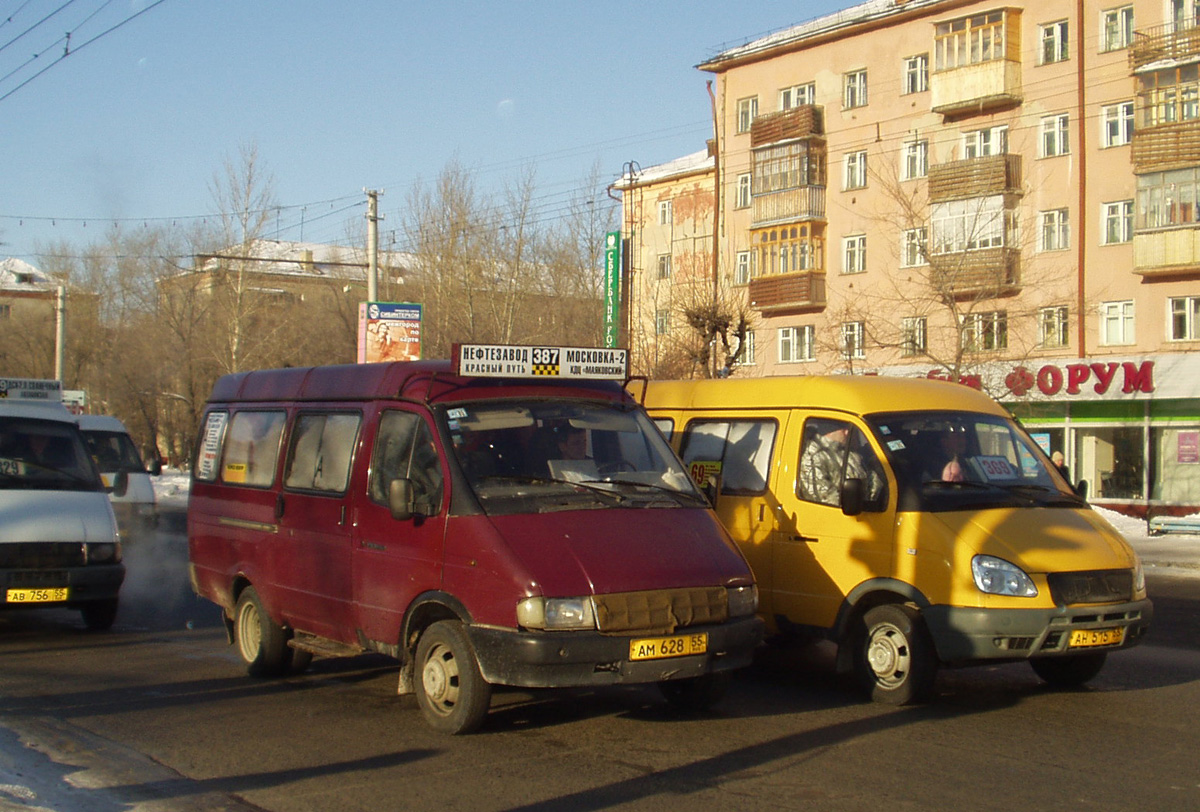 Omsk region, GAZ-322132 (XTH, X96) č. АМ 628 55; Omsk region, GAZ-322131 (X78) č. АН 515 55