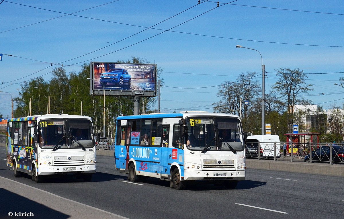 Санкт-Петербург, ПАЗ-320412-05 № 8967; Санкт-Петербург, ПАЗ-320412-05 № 7640