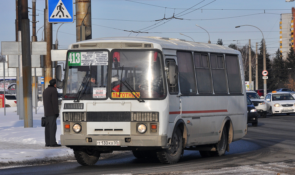 Omsk region, PAZ-32054 # Т 130 КХ 55