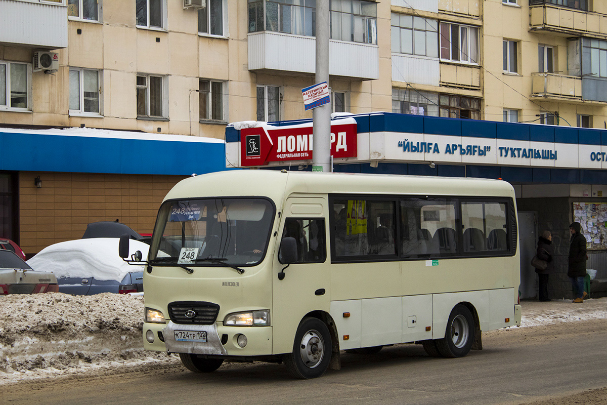 Башкортостан, Hyundai County SWB C08 (РЗГА) № К 724 ТР 102