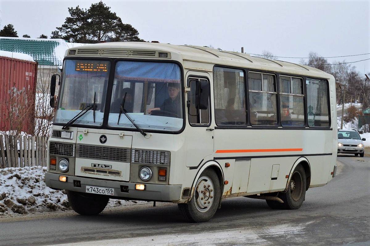 Пермский край, ПАЗ-32054 № К 743 СО 159