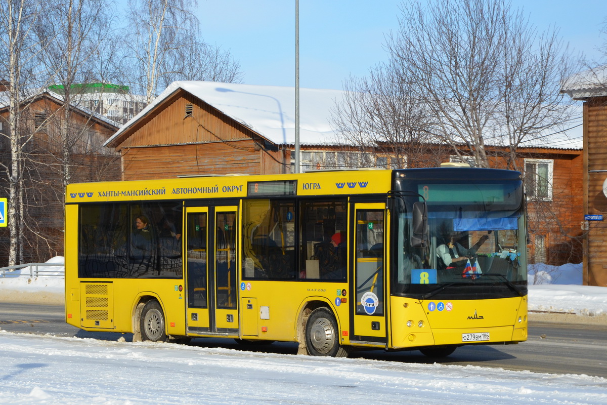 Ханты-Мансийский АО, МАЗ-206.068 № О 279 ВМ 186