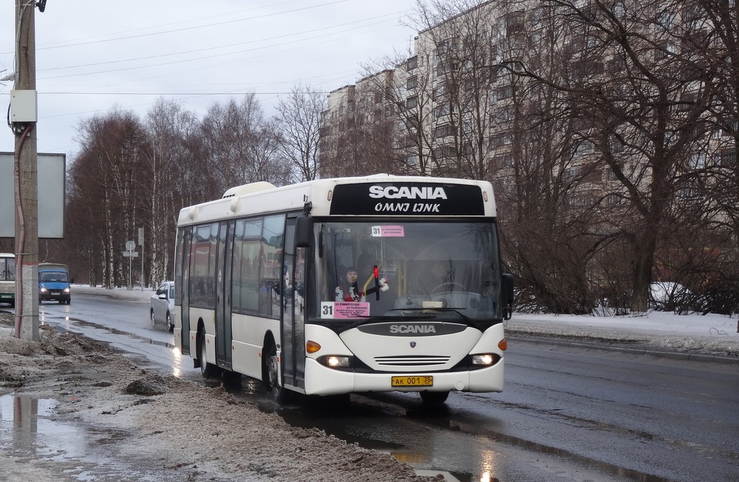 Вологодская область, Scania OmniLink I (Скания-Питер) № АК 001 35