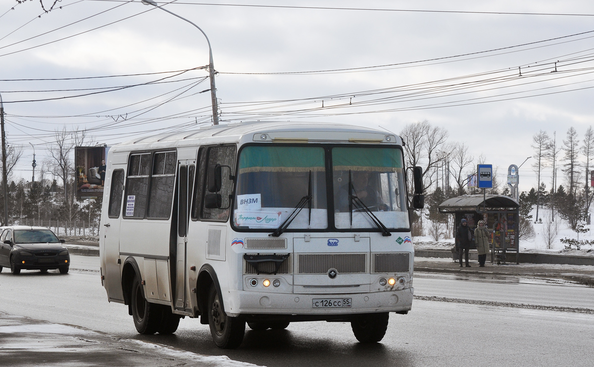 Омская область, ПАЗ-32053 № С 126 СС 55