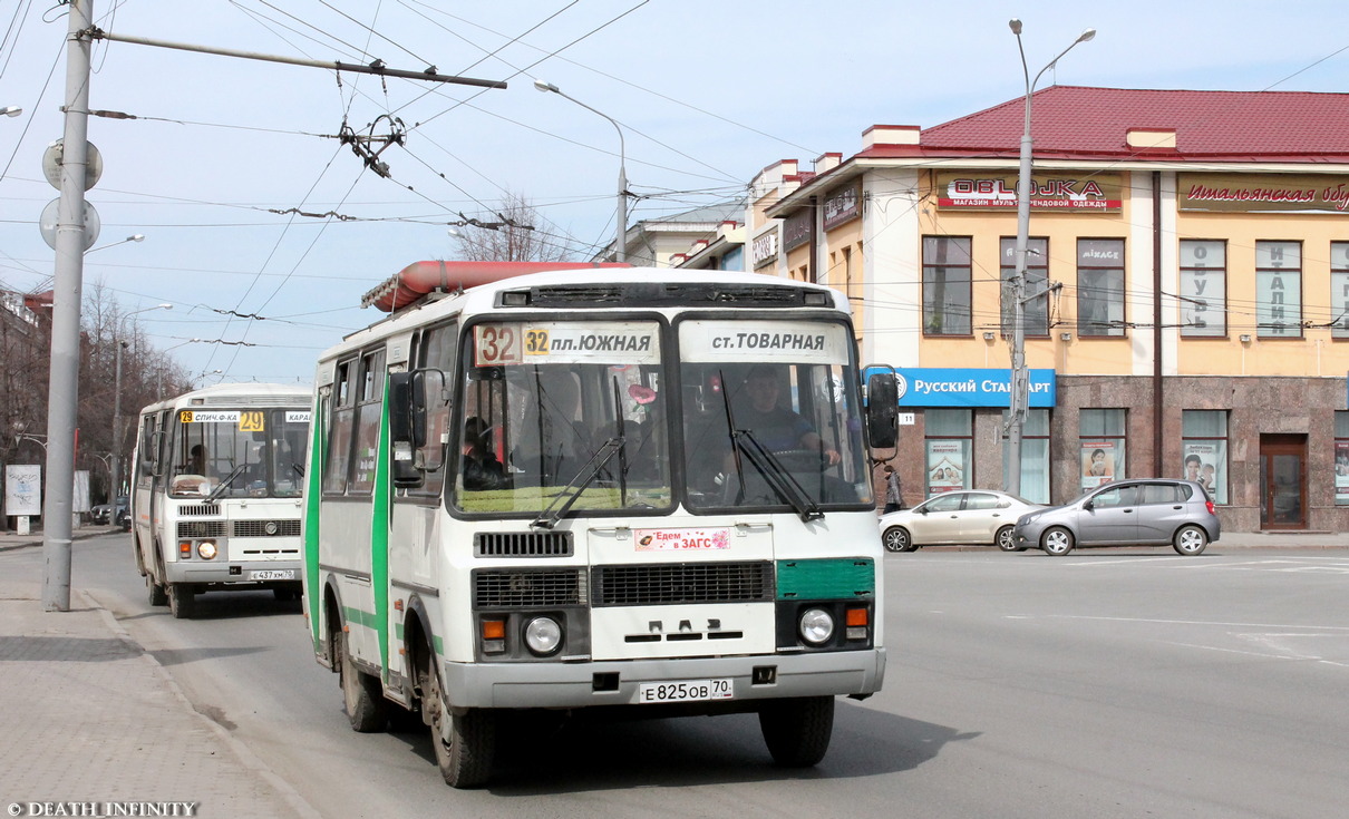 Томская область, ПАЗ-32051-110 № Е 825 ОВ 70