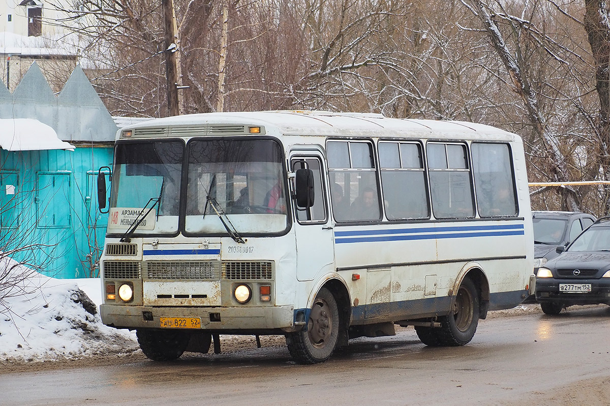 Нижегородская область, ПАЗ-32054 № АО 822 52