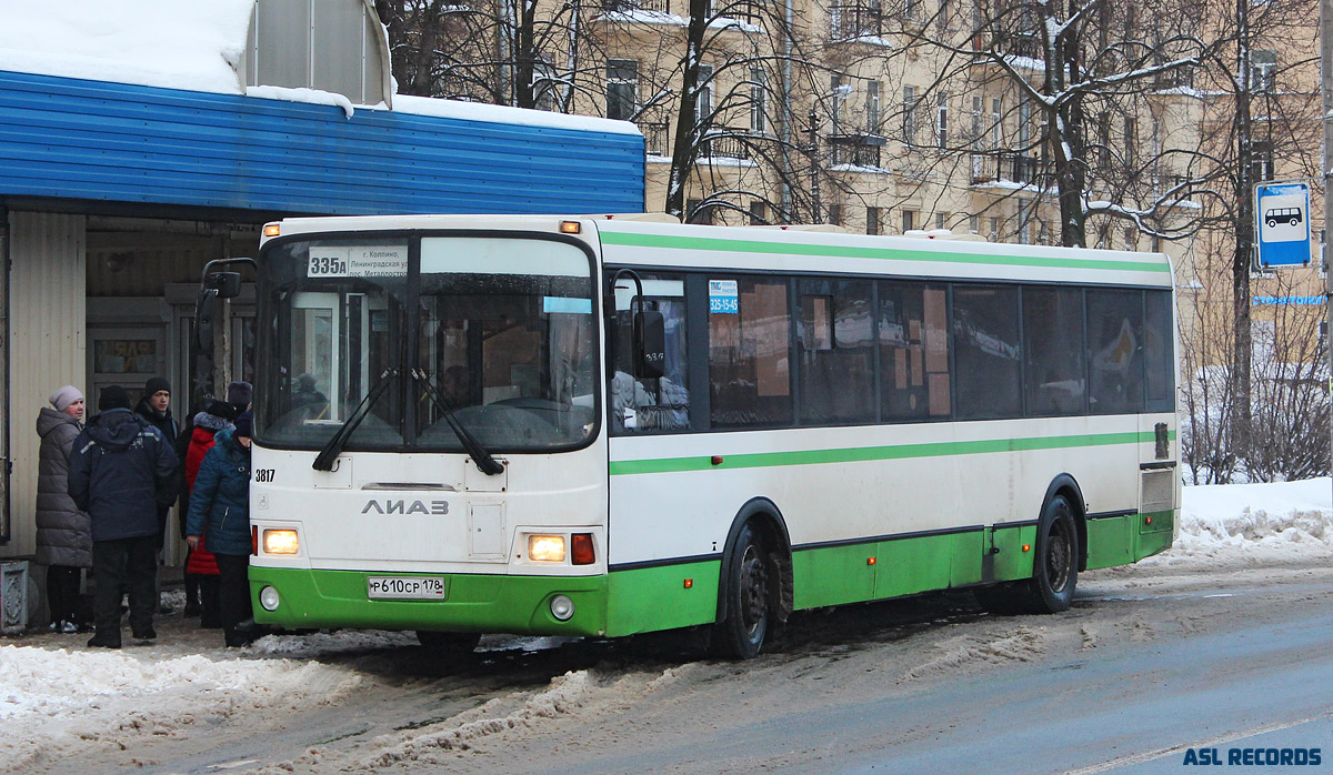 Санкт-Петербург, ЛиАЗ-5293.60 № 3817