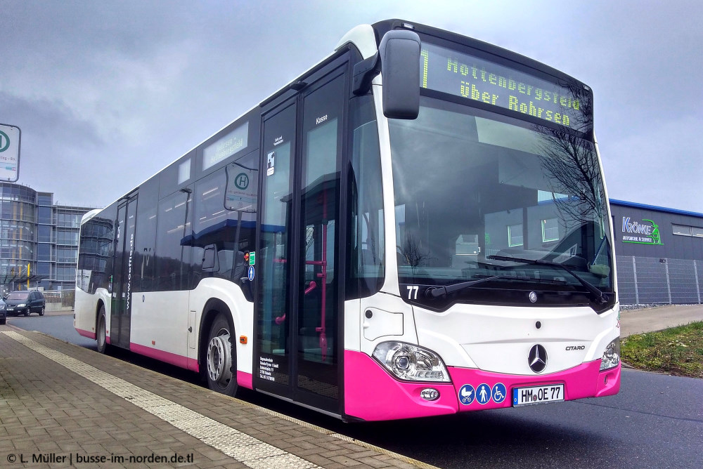 Нижняя Саксония, Mercedes-Benz Citaro C2 hybrid № 77